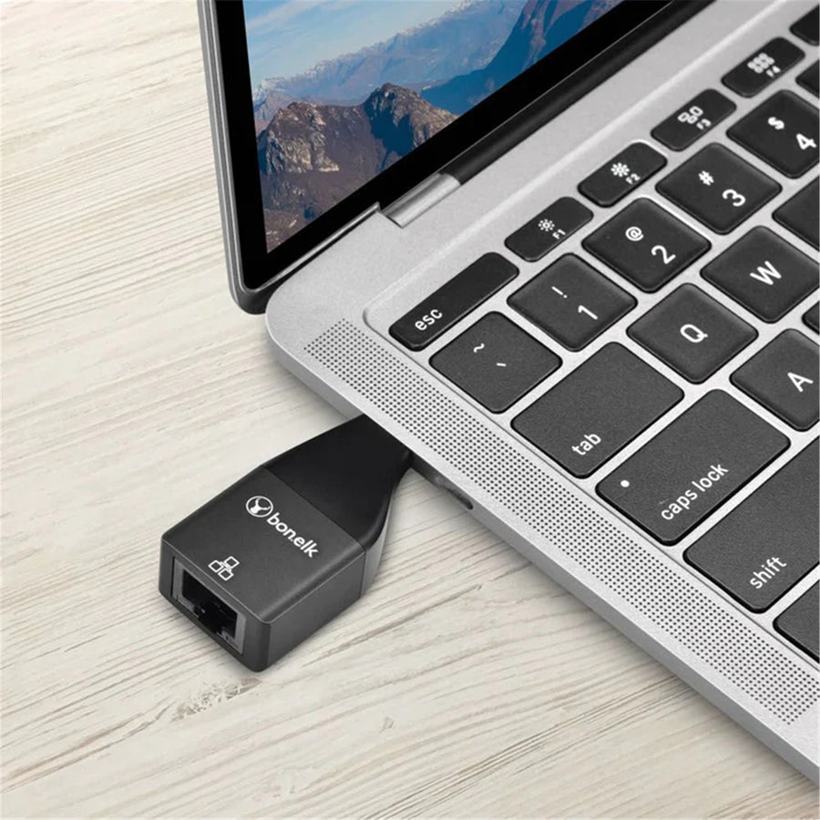 Bonelk USB-C zu Ethernet Kompakter Adapter ( Schwarz )