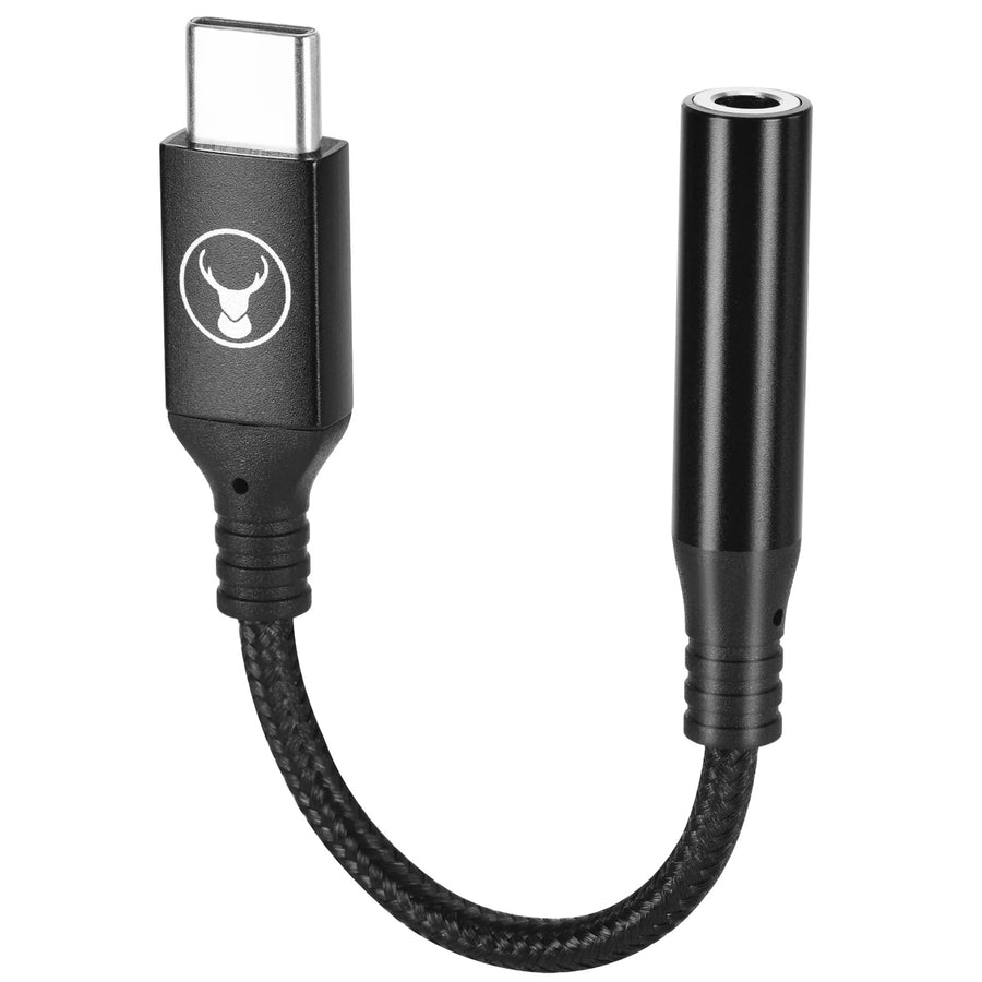 ELK-80075-R - Bonelk USB-C auf 3,5 mm Klinke Audioadapter mit langer Lebensdauer (Schwarz)