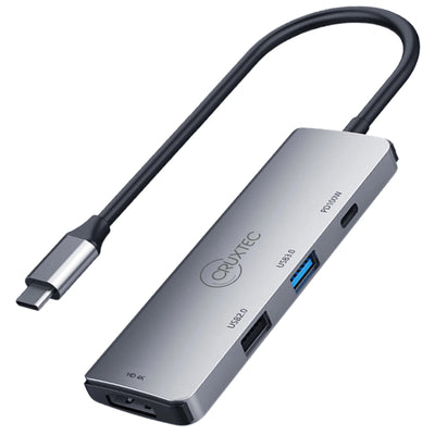 Cruxtec  CMH04-SG  USB-C 4-in-1 Mini Docking