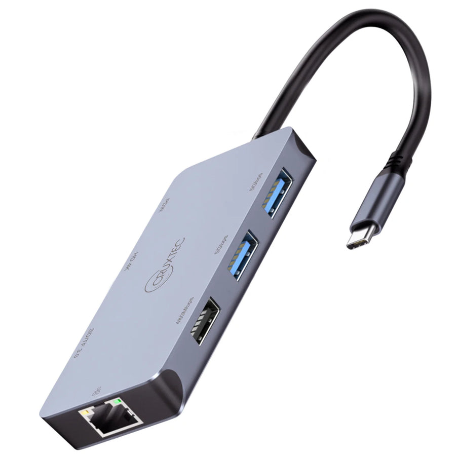 Cruxtec  CMH08-SG USB-C 8-in-1 Hub