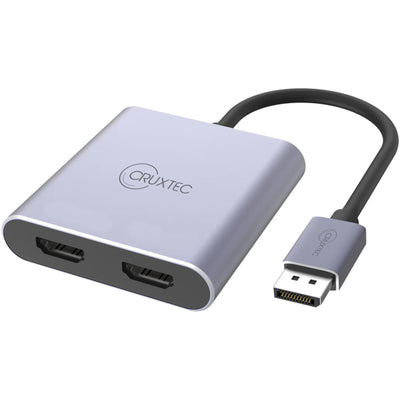 Cruxtec DT2H-4K-SG DP v1.4 to 2x HDMI 18Gbps Adaptor