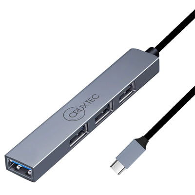 Cruxtec    USB-C to 4 Ports USB-A 3.0 Hub - Ultra Slim Design