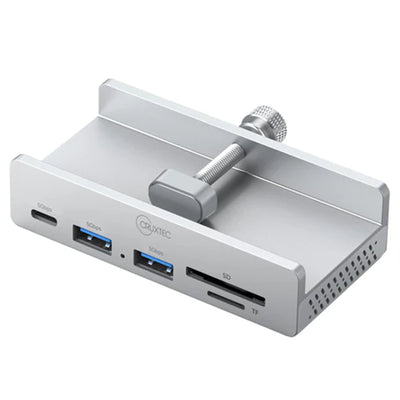 Cruxtec   5 Port Clamp-Mounted USB 3.0 Hub with USB-C Power Port & Card Reader