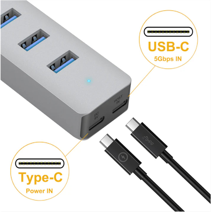 Cruxtec    7 Port USB 3.0 Hub with USB-C Power Port