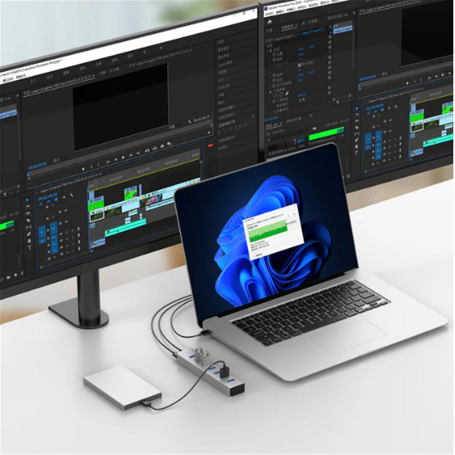 Cruxtec    7 Port USB 3.0 Hub with USB-C Power Port