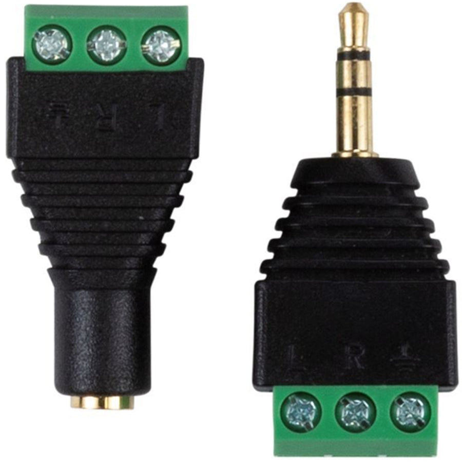 DYNAMIX A-ST35T - 3.5mm Stereo to Wired Adapter PAIR Male & Female