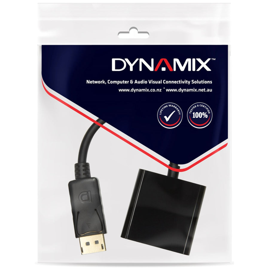 DYNAMIX C-DP-VGAF - 0.2m DisplayPort to VGA Female Cable Adapter Max Res: 1920x1080.