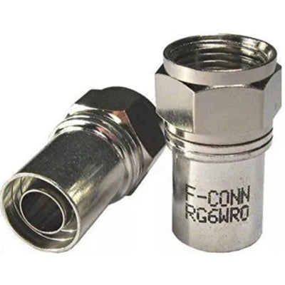 MATCHMASTER A-RG6F-MSA - RG6 F-Connector (Male) Radial Sky Approved. Crimp Indoor/Outdoor rated