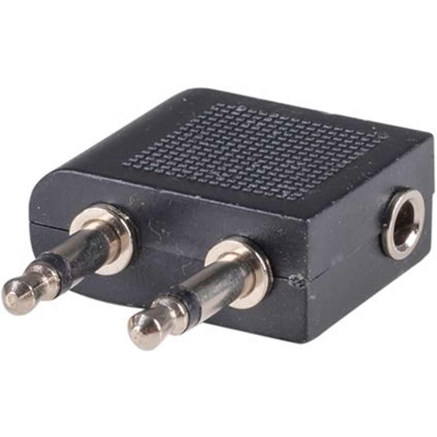 DYNAMIX A-ST-2M1F - Airplane Headphone Adapter Dual Mono 35mm Male to Single Stereo 3.5 Adapter