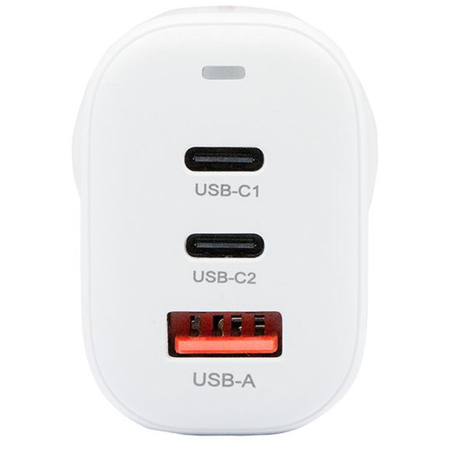 DYNAMIX SPAPD65-AC - 65W 5V/3A Dual Port USB-C/A PD Wall Charger/Power Adapter