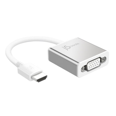 J5create HDMI to VGA Display Adapter with Audio, Easily Transform HDMI Device into a VGA connection With Audio, Reserved Micro USB B Type Power Input Port