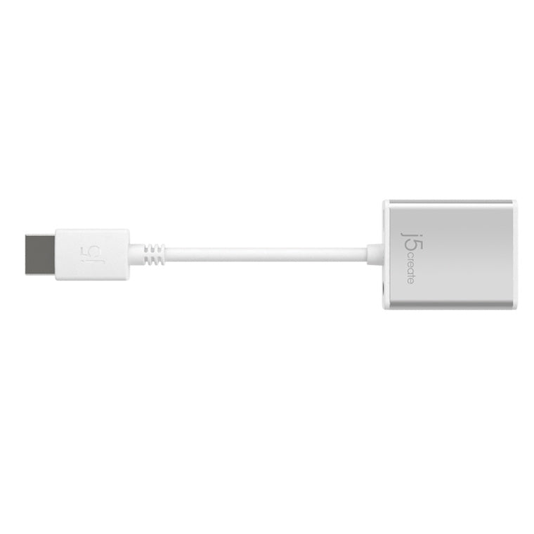 J5create HDMI to VGA Display Adapter with Audio, Easily Transform HDMI Device into a VGA connection With Audio, Reserved Micro USB B Type Power Input Port