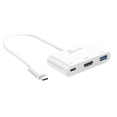 J5create USB USB-C Multi-Adapter  with Power Delivery , 4K HDMI/USB 3.0 Compatible with MacBook, Chromebook, XPS 13/15, and other laptop and desktop computers with a USB Type-C port