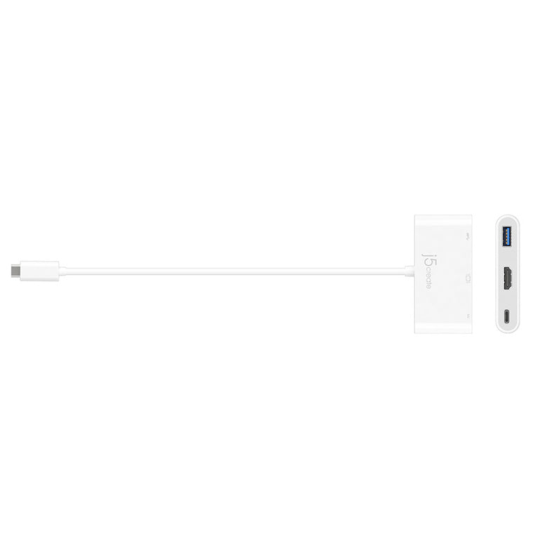 J5create USB USB-C Multi-Adapter  with Power Delivery , 4K HDMI/USB 3.0 Compatible with MacBook, Chromebook, XPS 13/15, and other laptop and desktop computers with a USB Type-C port