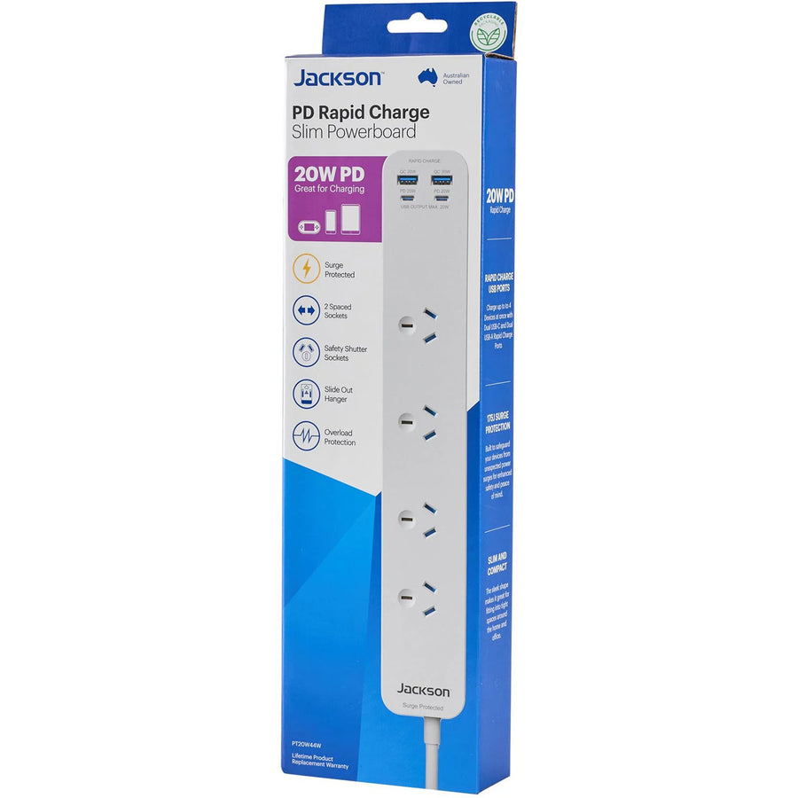 Jackson 4-WAY POWER BOARD Surge Protection