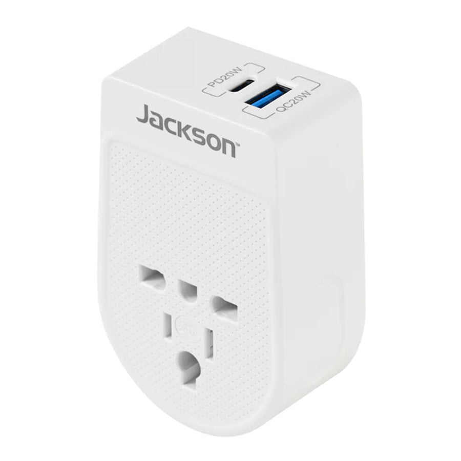 PTA8809USBPD20W - Jackson Move Outbound USA + Canada 20W USB-A + USB-C Travel Adaptor