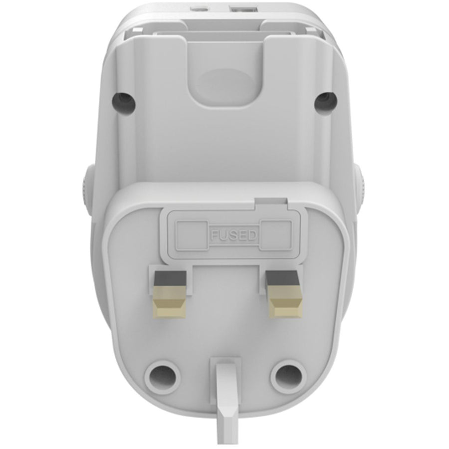 JACKSON PTAUSBAC - Outbound Travel Adaptor with USB-A/C. Converts 2-Pin NZ/AUS Plugs for Use in More than 150