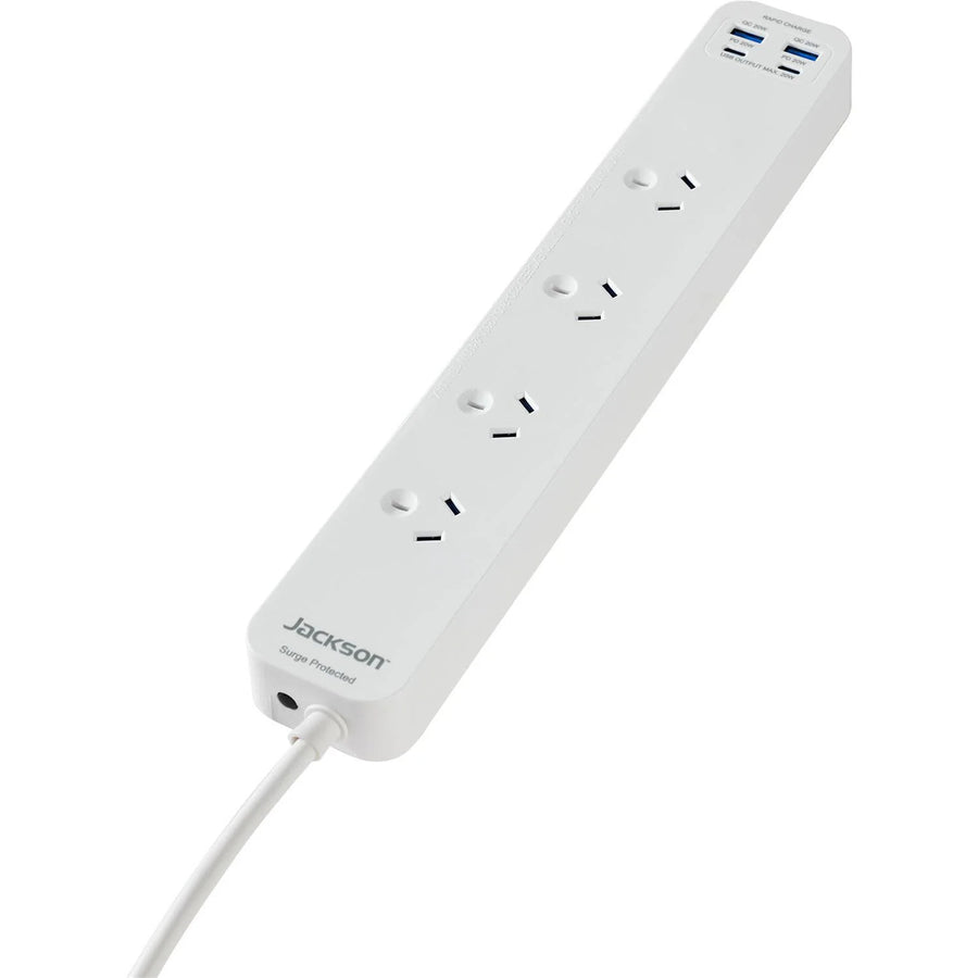 PT20W44W - Jackson 20W USB-A +USB-C 4 Outlet Powerboard
