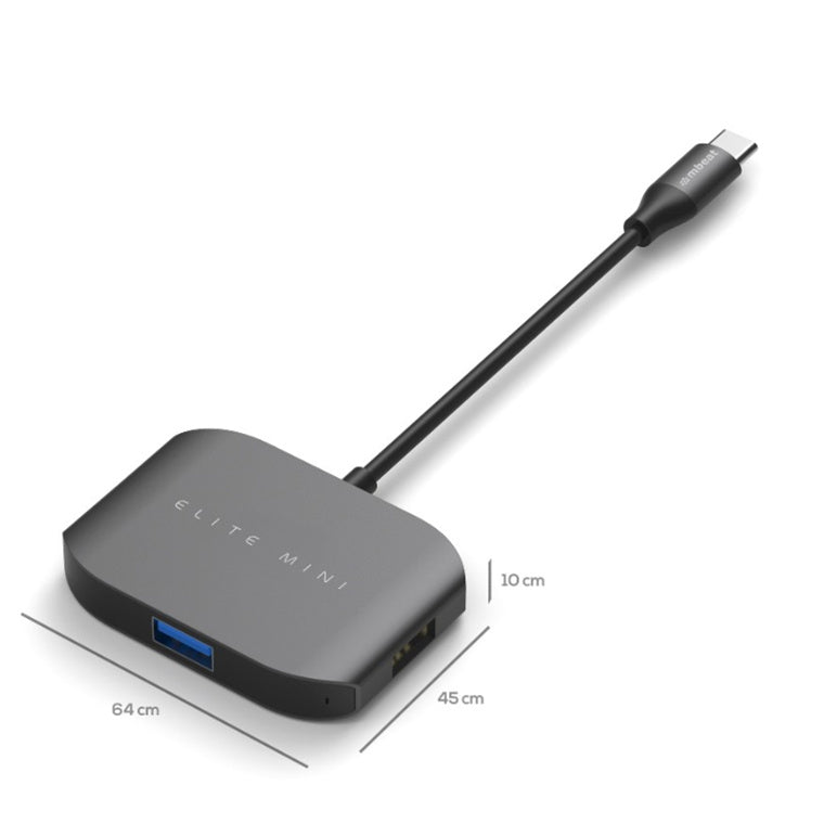 MB-UC27-HDM – mbeat USB-C Multiport Adapter (HDMI + USB 3.0×1 + USB 2.0×1) – Space Grey, Aluminium-Design