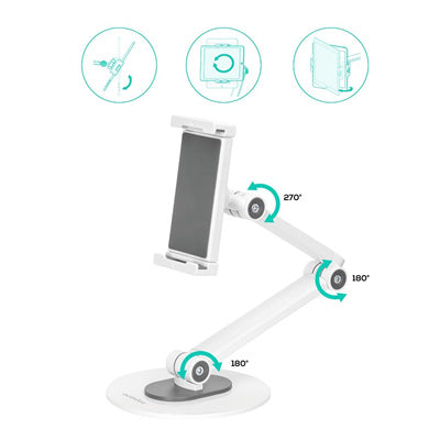 mbeat ACA-TSTD-01WHT activiva Universal iPad & Tablet Tabletop Stand