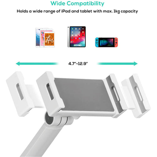 mbeat ACA-TSTD-02WHT activiva Universal iPad & Tablet Floor Stand -1.3m Height