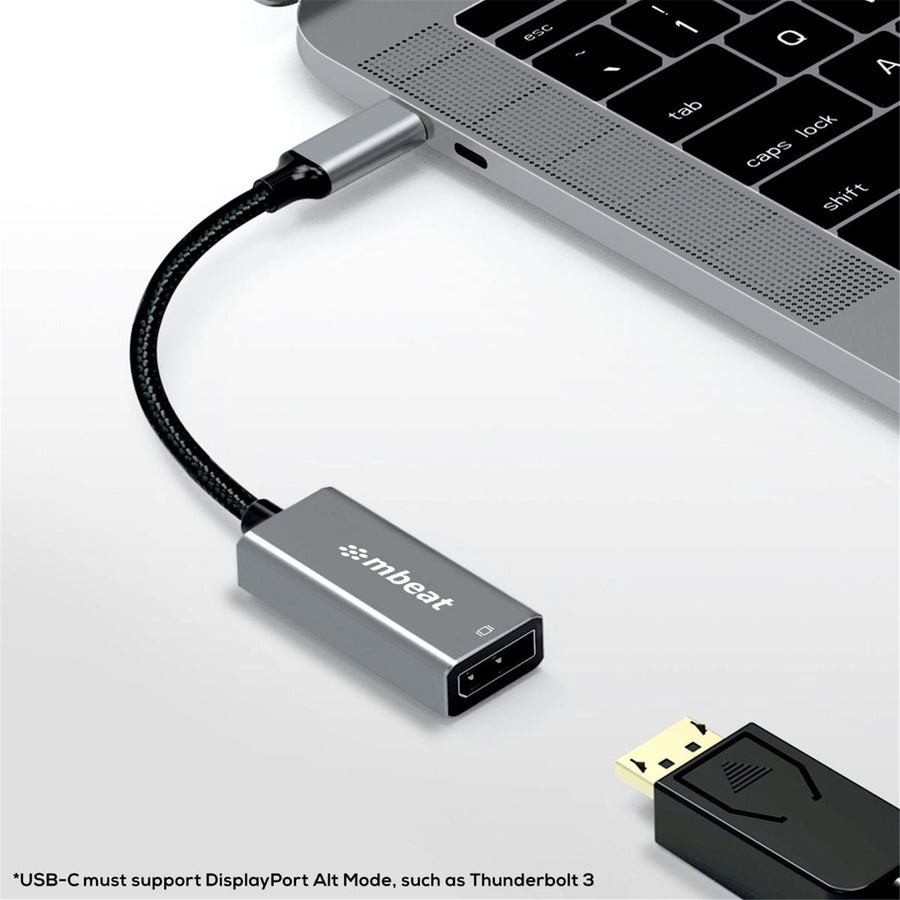 MB-XAD-CDP – mbeat Tough Link USB-C-auf-DisplayPort-Adapter – Space Grey