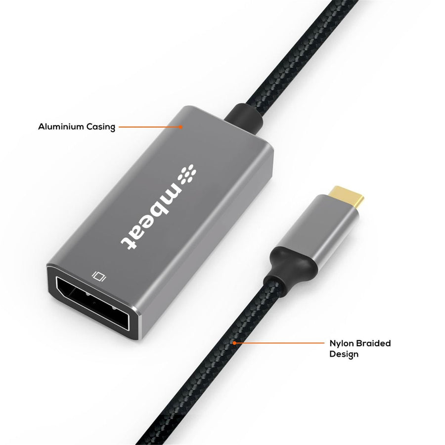 MB-XAD-CDP – mbeat Tough Link USB-C-auf-DisplayPort-Adapter – Space Grey