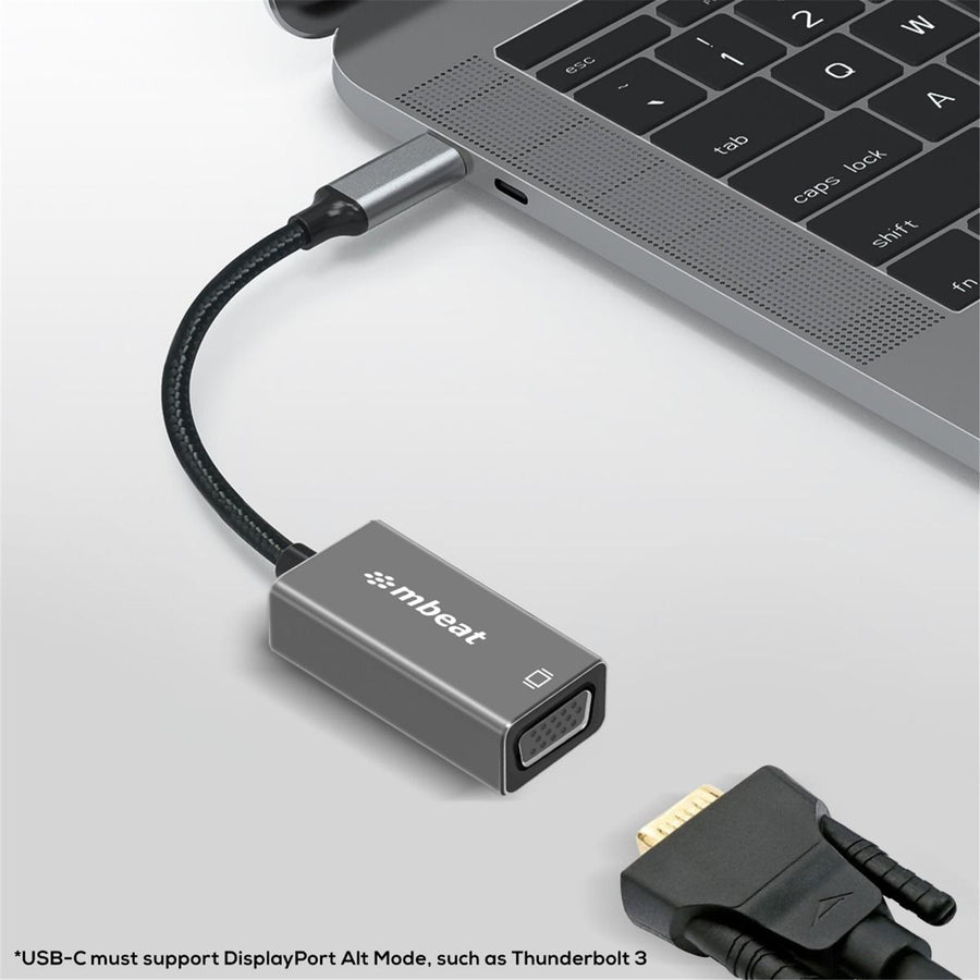 MB-XAD-CVGA - mbeat Tough Link USB-C to VGA Adapter - Space Grey