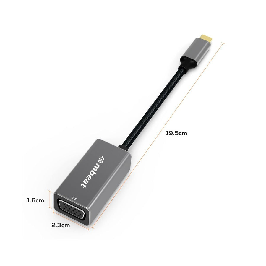 MB-XAD-CVGA - mbeat Tough Link USB-C to VGA Adapter - Space Grey