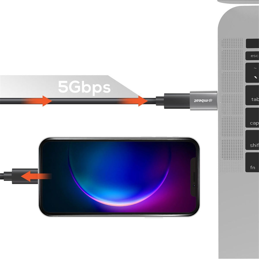 MB-XAD-U3MCF - mbeat Tough Link USB 3.0 (Male) to USB-C (Female) Adapter - Space Grey
