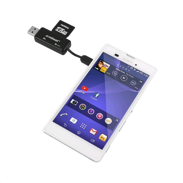 MB-OTG32D - mbeat® Ultra dual USB 3.0 reader for PCs, Smartphones & Tablets