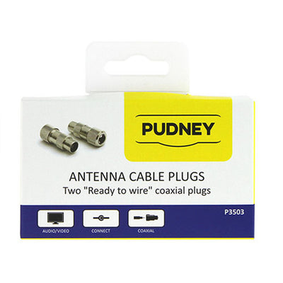 Pudney Home P3503 - Pudney RG59 Metall-Koaxialstecker (2 Stück)