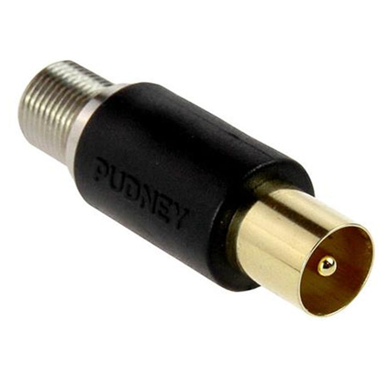 Pudney Home P3506 - Pudney Adaptor Coaxial Plug to F Socket