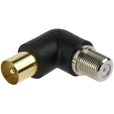Pudney Home P3508 - Pudney Adapter Koaxialstecker gewinkelt auf F-Buchse