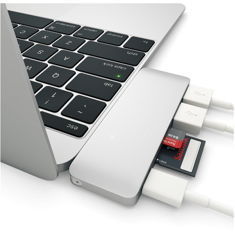 SATECHI   USB-C Pass-Through USB Hub with USB-C for Mac & IPad Pro