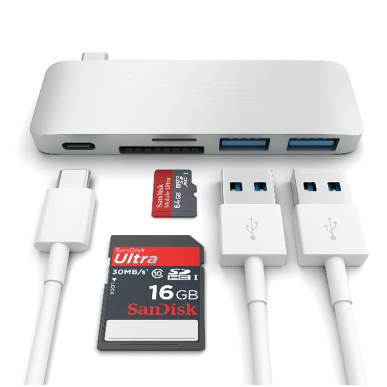 SATECHI   USB-C Pass-Through USB Hub with USB-C for Mac & IPad Pro