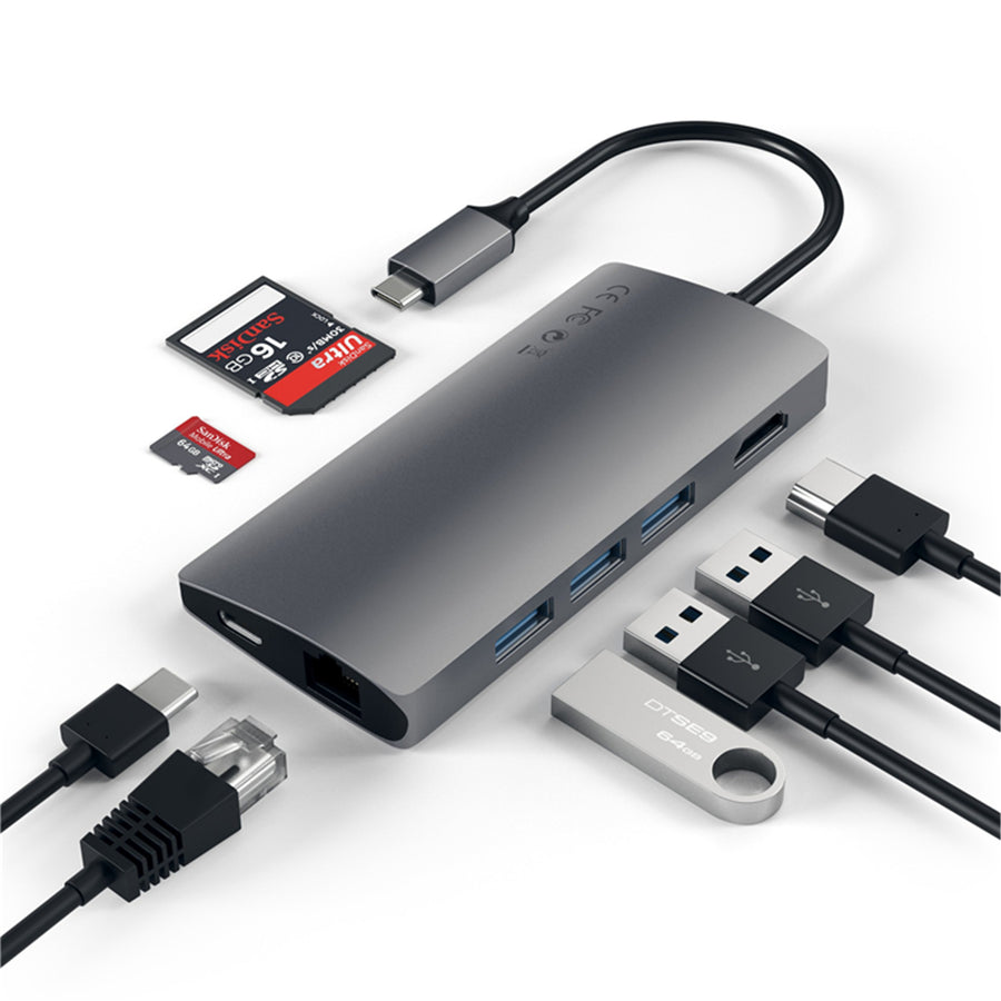 ST-TCMA2M - Satechi USB-C Multi-Port Adapter 4K HDMI w/ Ethernet V2 (Space Grey)