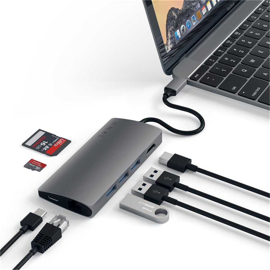 ST-TCMA2M - Satechi USB-C Multi-Port Adapter 4K HDMI w/ Ethernet V2 (Space Grey)