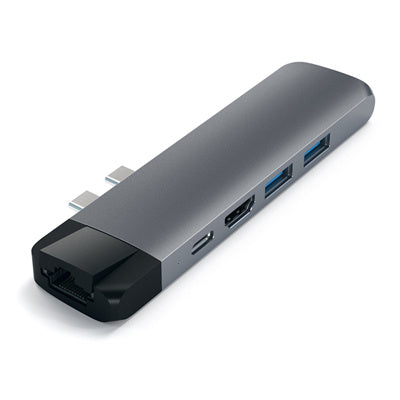 SATECHI Aluminium   Pro Power Delivery Hub with Ethernet for USB-C - Space Gray