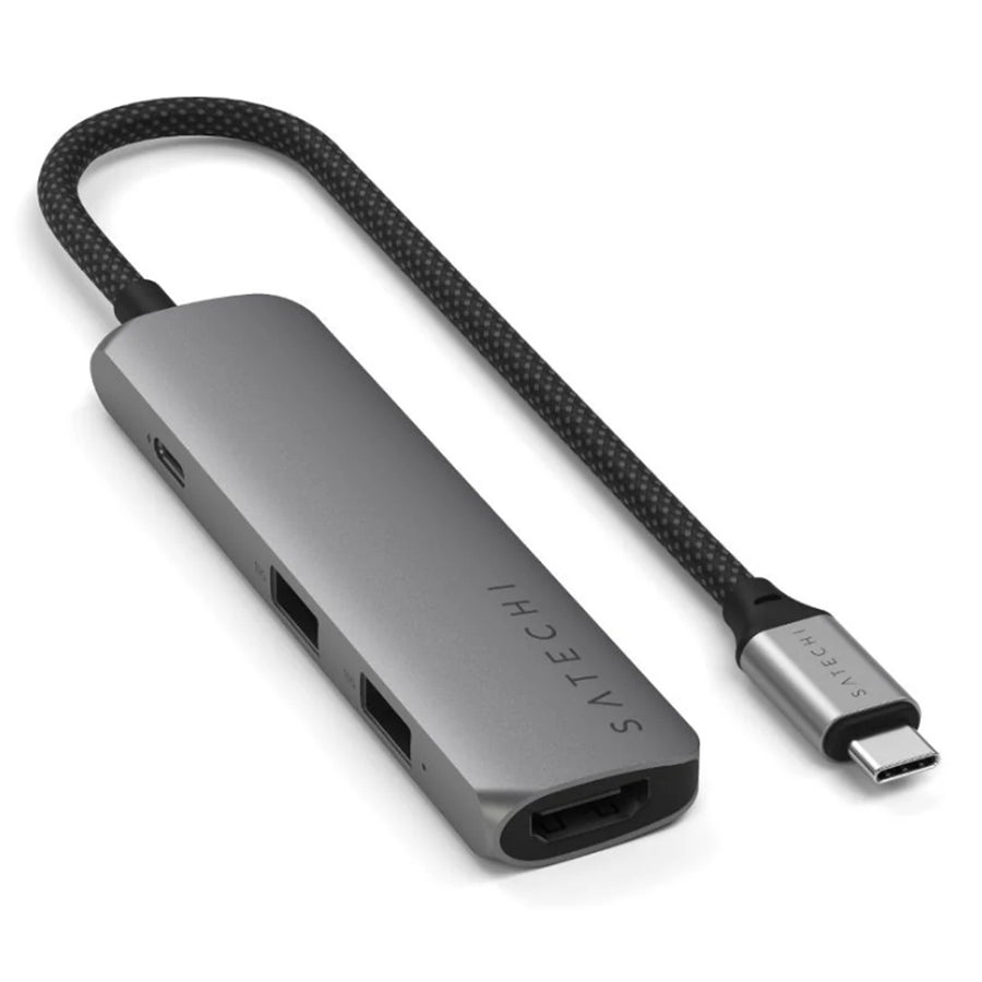 SATECHI   Slim Mulitport Docking Adapter - Space Gray