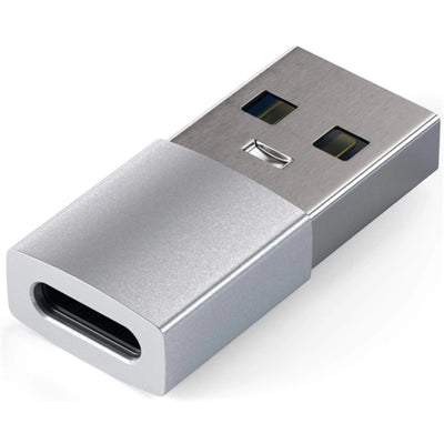 SATECHI USB-A to USB-C Adapter (Silver) work with Mouse USB-C- Keyboard / USB Hub / USB-C Lan /External SSD - Will not work with USB-C to HDMI & Display Adapter
