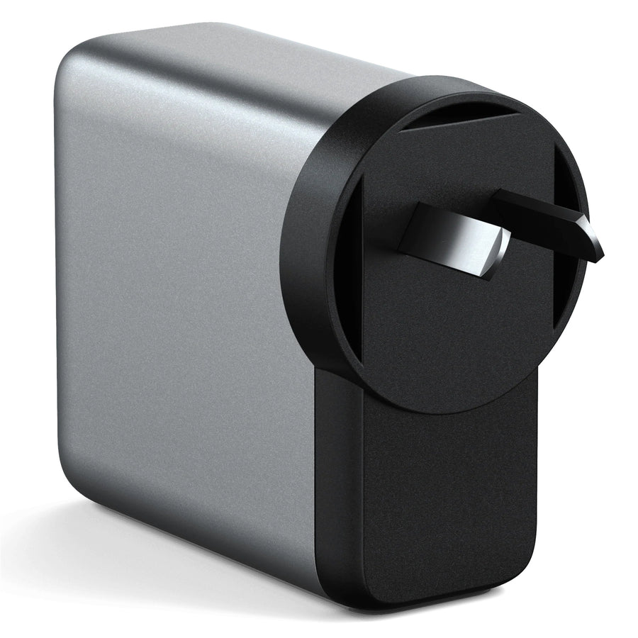 SATECHI   100W Single Port PD GaN USB-C Wall Charger - Silver