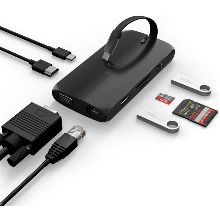 SATECHI USB-C On-the-Go (Black) Multiport Adapter