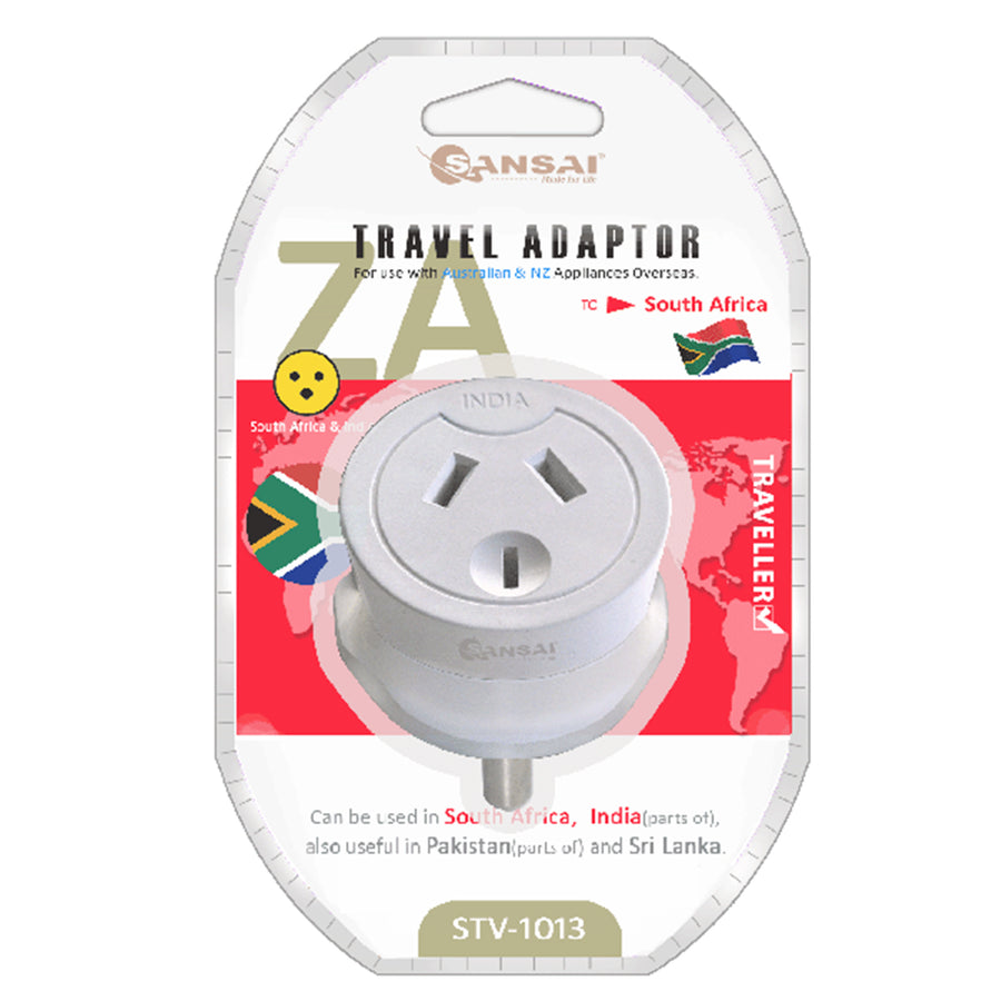 Sansai STV-1013 Outbound Travel Adapter - NZ / AU to India Plug