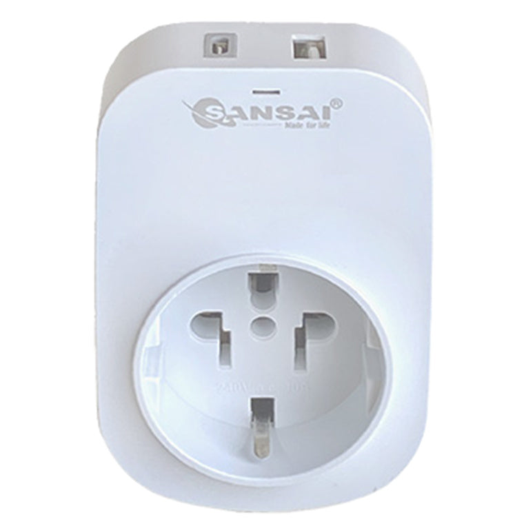 Sansai STV-607AC USB Travel Adapter - Other Countries to NZ / AU