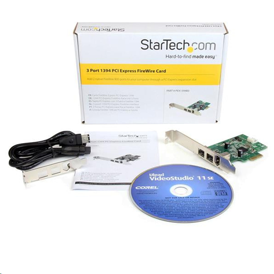 StarTech.com PEX1394B3 3 Port 2b 1a PCI Express FireWire Card