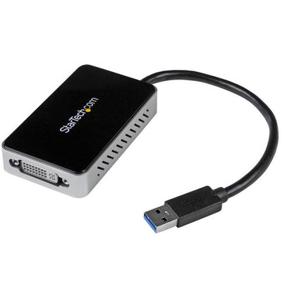 USB 3 to DVI Adapter with 1-Port USB Hub