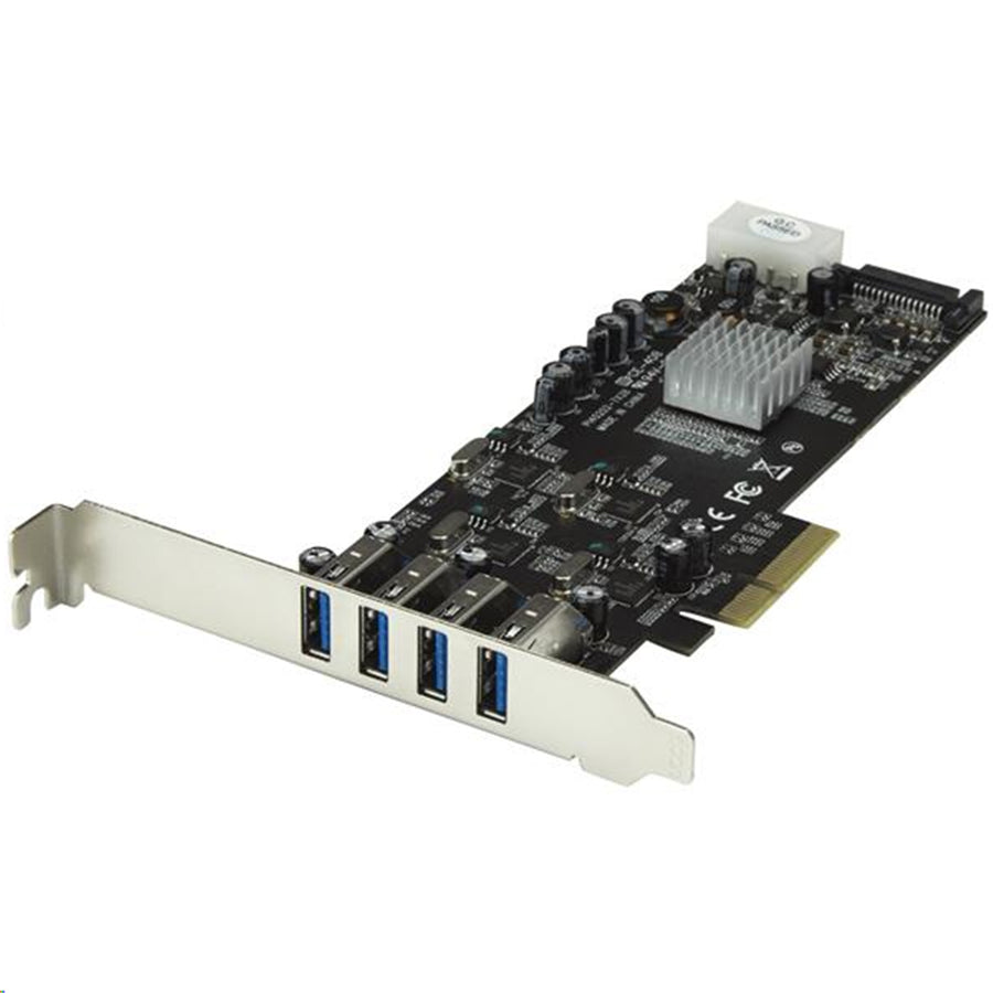 4 Port Quad Bus PCIe USB 3 Card w/ UASP