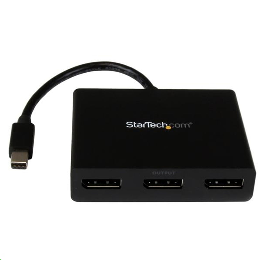 StarTech.com MSTMDP123DP 3-Port Multi Monitor Adapter - Mini DisplayPort to DisplayPort MST Hub, Dual 4K 30Hz & 1x 1080p - Video Splitter for Extended Desktop Mode on Windows Only - mDP 1.2 to 3x DP