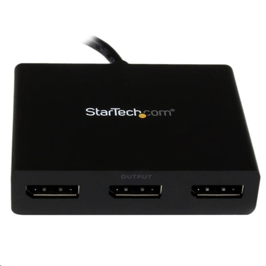 StarTech.com MSTMDP123DP 3-Port Multi Monitor Adapter - Mini DisplayPort to DisplayPort MST Hub, Dual 4K 30Hz & 1x 1080p - Video Splitter for Extended Desktop Mode on Windows Only - mDP 1.2 to 3x DP